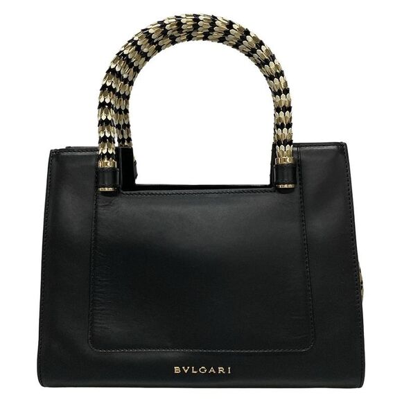 Bvlgari Tote Bag Serpenti Scalier Black X Light Brown X Multi Mini Bag Leopard - Picture 1 of 16